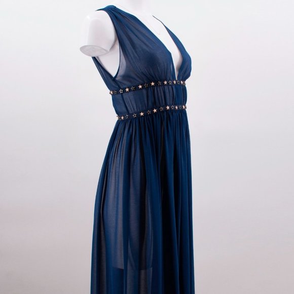 Sandro Marine Blue Gossip Dress - Picture 2 of 3